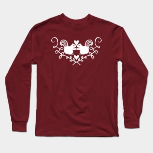 Squirrel Love: Folk Art Long Sleeve T-Shirt